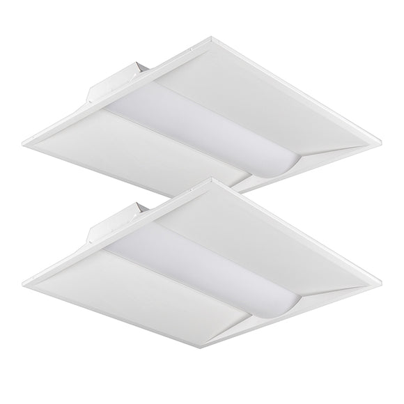 2'x2' Recessed LED Steel Troffer Light 2 Pack