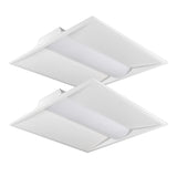 2'x2' Recessed LED Steel Troffer Light 2 Pack
